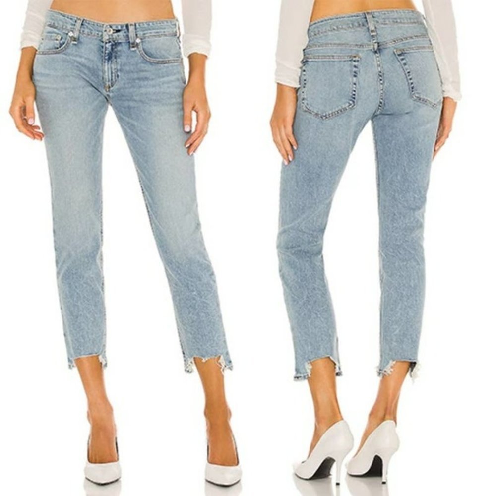 Rag & Bone Dre Low-Rise Boyfriend Slim Denim Jeans Women's Blue Size: 28 NWOT